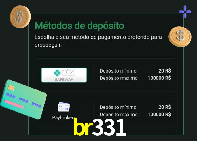 O cassino br331 oferece uma grande variedade de métodos de pagamento